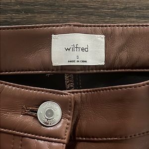 ARITZIA WILFRED LEATHER PANTS